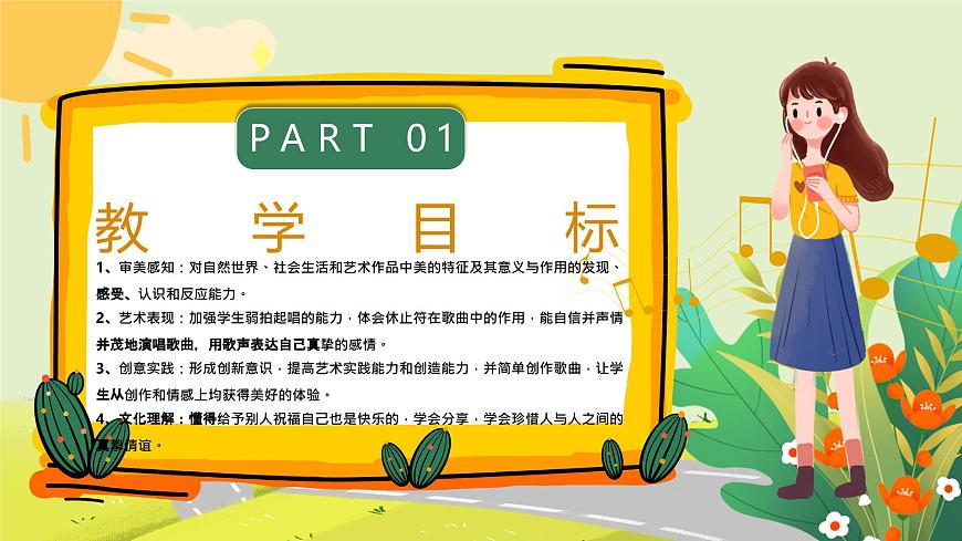 人教版小学五年级音乐上册第六单元第2课《祝愿歌》课件第3页