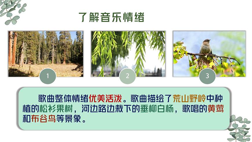 新人教版小学音乐一下第三单元《绿色的祖国》课件第5页