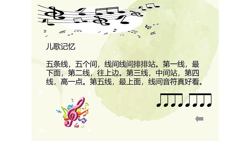 人教版一年级上册音乐第一节 趣味乐理《跟着小九学五线谱》课件第8页