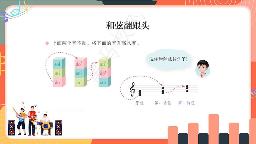 人教版小学音乐三年级上册第一单元《每当我走过老师窗前》《和弦翻跟斗》《音乐会》教学课件第7页
