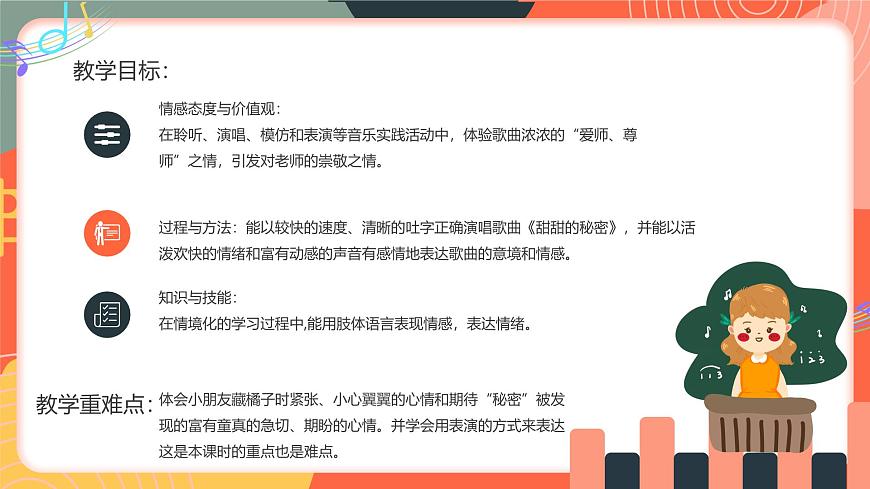 人教版小学音乐三年级上册第一单元《甜甜的秘密》《老师的一天》教学课件第4页