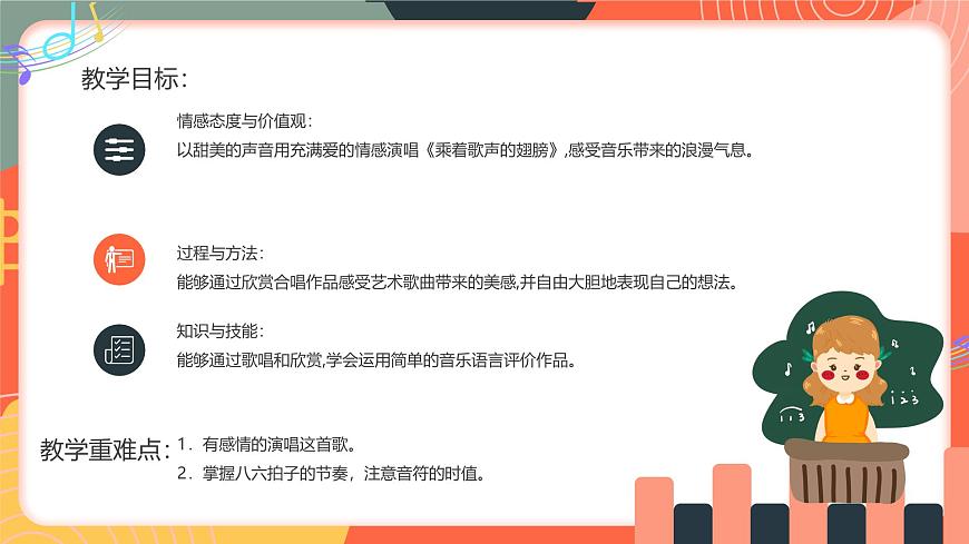 人教版小学音乐三年级上册第二单元《乘着歌声的翅膀》教学课件第3页