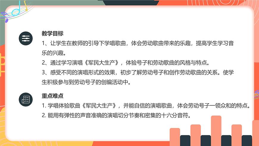 人教版小学音乐三年级上册第四单元《军民大生产》教学课件第3页