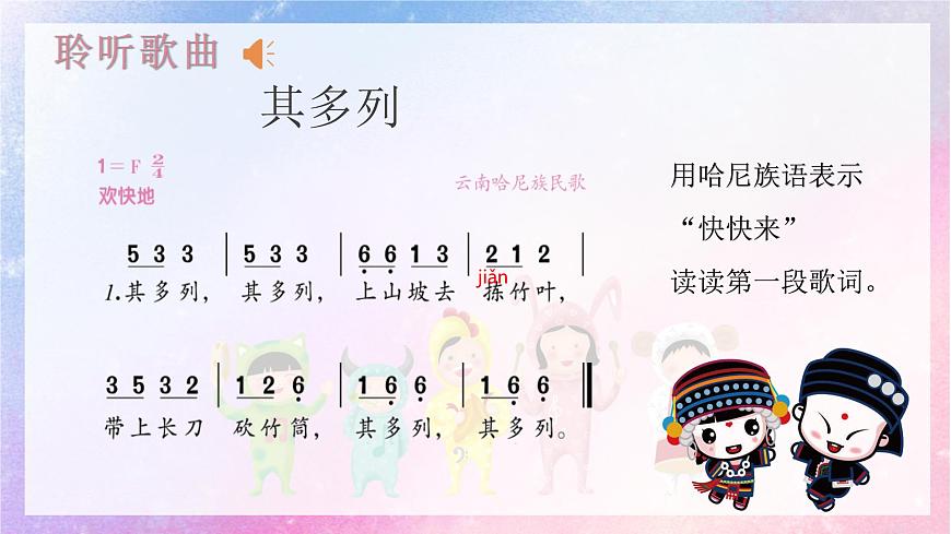 人音版（2024）一年级上册音乐第三单元《其多列》课件第6页