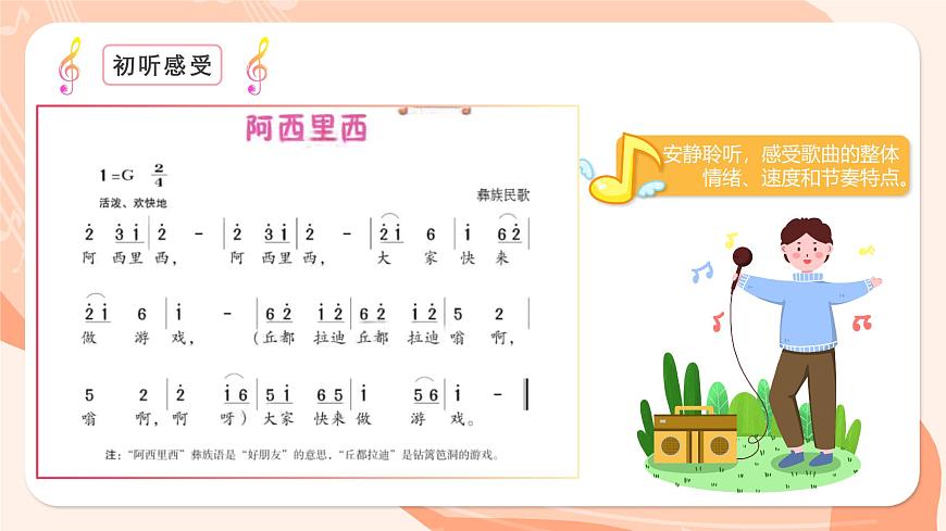 湘艺版小学音乐二年级上册第一课《阿西里西》课件第8页