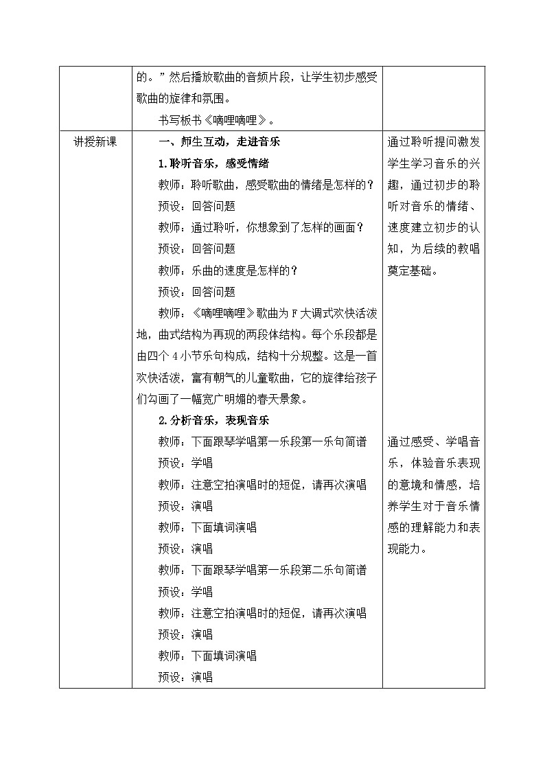 人教版2024小学音乐二上第七单元《音乐万花筒 音乐中的四季》教案第3页