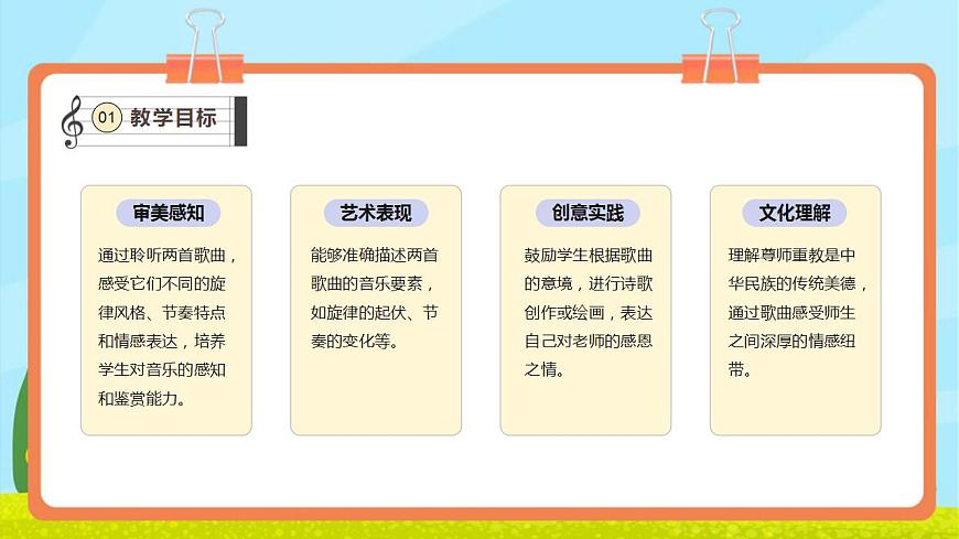 【新教材】人教版音乐三年级上册-《飞来的花瓣每当我走过老师窗前》-课件第3页