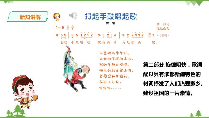 五下第二单元第2课时《打起手鼓唱起歌》《巴塘连北京》课件 教案