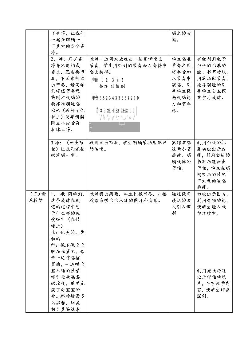 四年级下册音乐教案-6 《摇篮曲》  ︳人音版 （五线谱）   (1)第2页