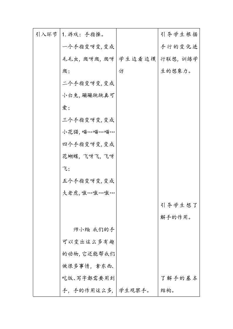 美术辽海版二年级上册 第10课 手的联想 教学设计02