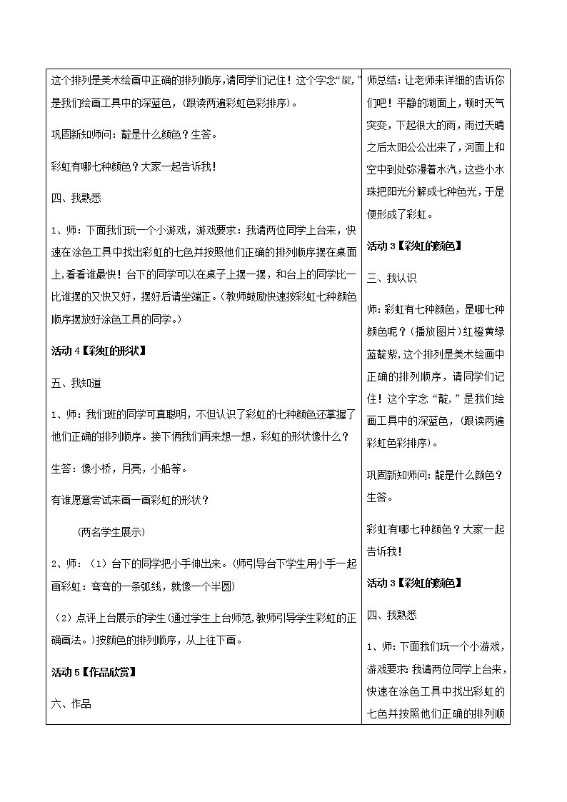 一年级美术上册教案-7. 七彩飞虹5-湘美版第3页