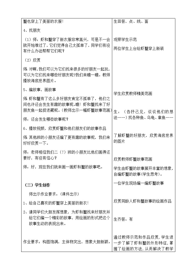 美术二年级上册教案-第13课 虾和蟹（一）5-苏少版第3页