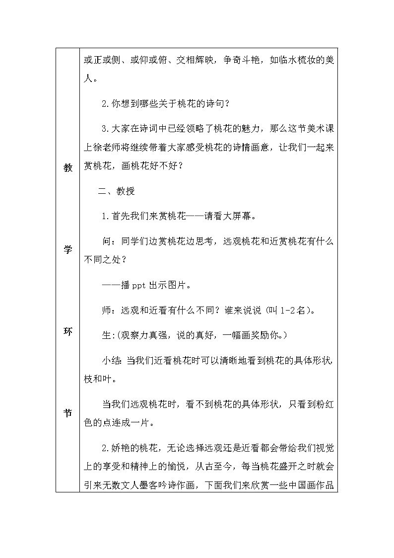 美术五年级上册教案-第8课　鸟语花香1-人教版02