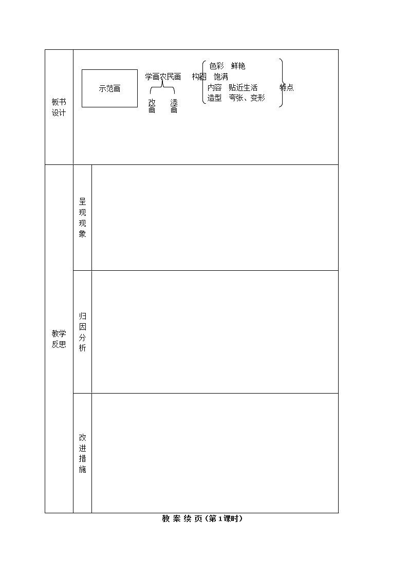 人美版小学四年级美术下册《第15课学画农民画》word教案 (3)02