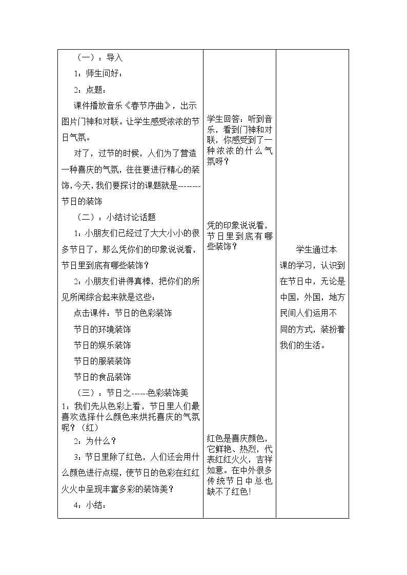 人美版小学美术二年级上册18节日的装饰教案2第2页