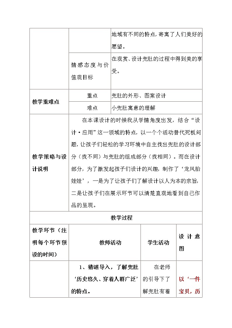 冀美版二年级美术上册9.小兜肚  教案02