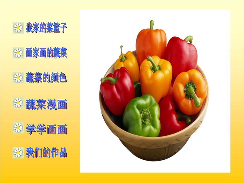 小学二年级上册美术课件-3.9我家的菜篮子-岭南版(25张)ppt课件第3页
