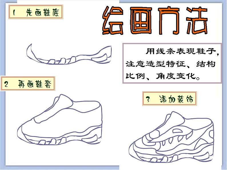 沪教版美术三下1.2画画我的鞋子 优秀课件PPT第6页