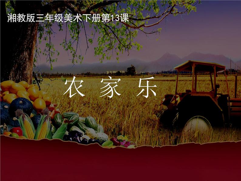 湘美版 三年级美术下册 13.农家乐 课件01