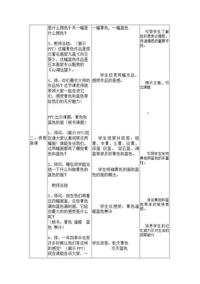 美术三年级上册人美版 第7课 黄色和蓝色的画(2) 教案02