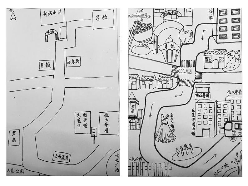 小学三年级下册美术课件-2.3上学的路-岭南版(13张)ppt课件07