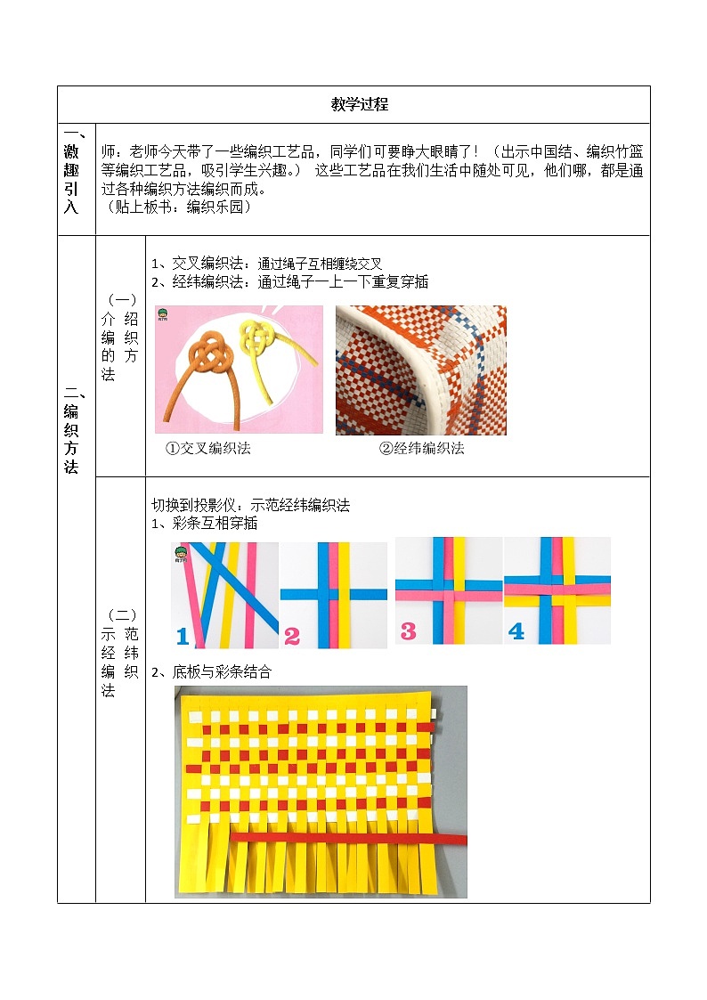 岭南版美术四年级下册 16. 编织乐园 教案第2页