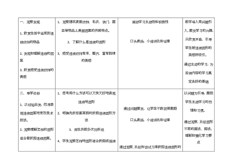 沪教版 二年级上册美术教案第17课 连续的图形--连续的图案第3页