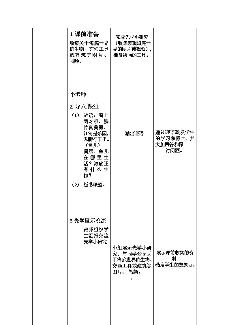 美术  辽海版  五年级上 19 海底世界  教案第2页