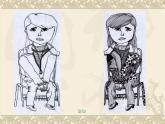 小學(xué)美術(shù)課件-第9課-人物裝飾畫-蘇少版-(22張PPT)ppt課件