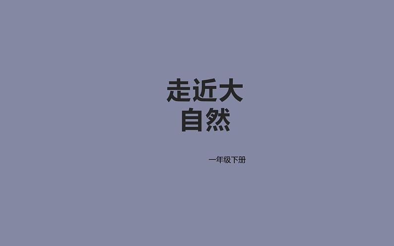 人教版小学美术一年级下册 第2课  走近大自然  课件第1页