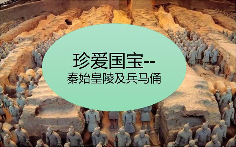 人教版四年级下册美术   20.珍爱国宝--秦始皇陵及兵马俑 课件第1页