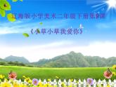 2022年小学生美术《第9课小草小草我爱你》辽海版(12张)ppt课件