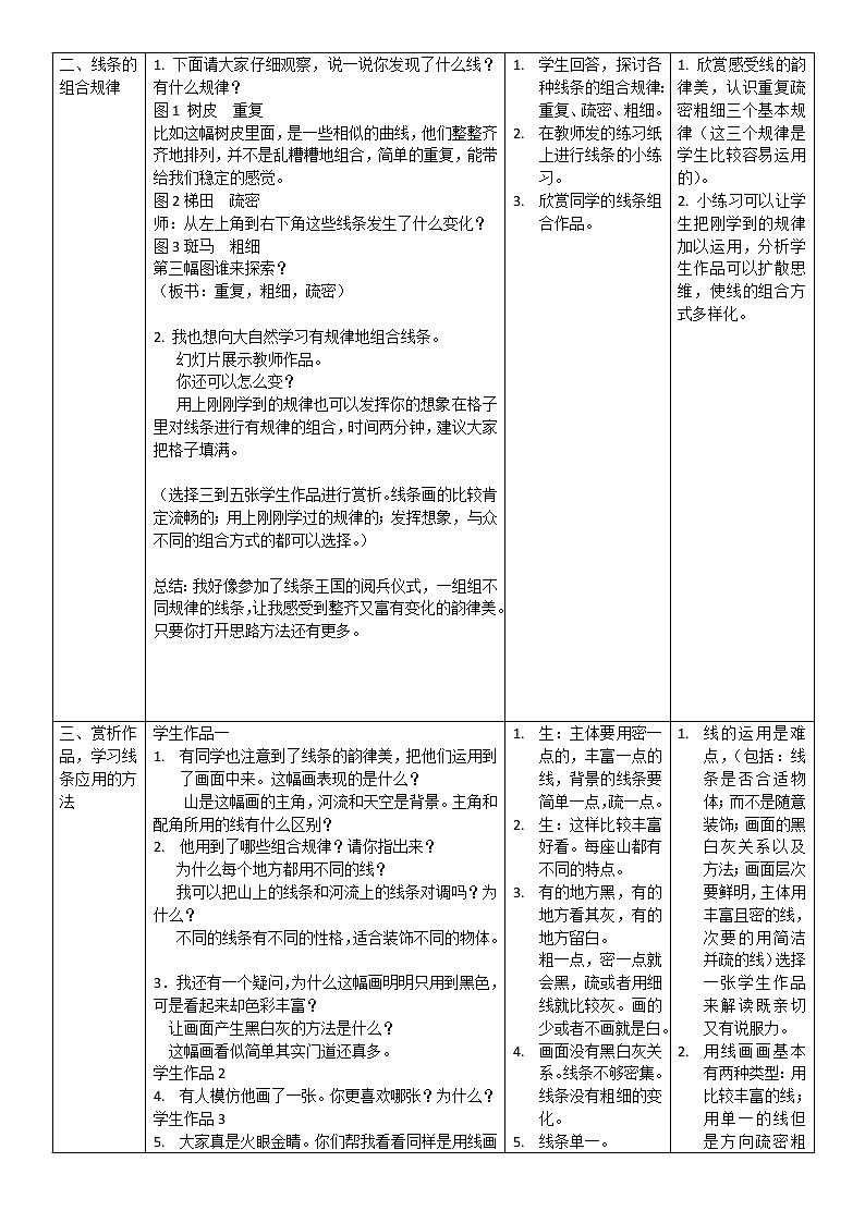 浙江人民美术出版社小学美术四年级下册 14 线条的魅    教案02