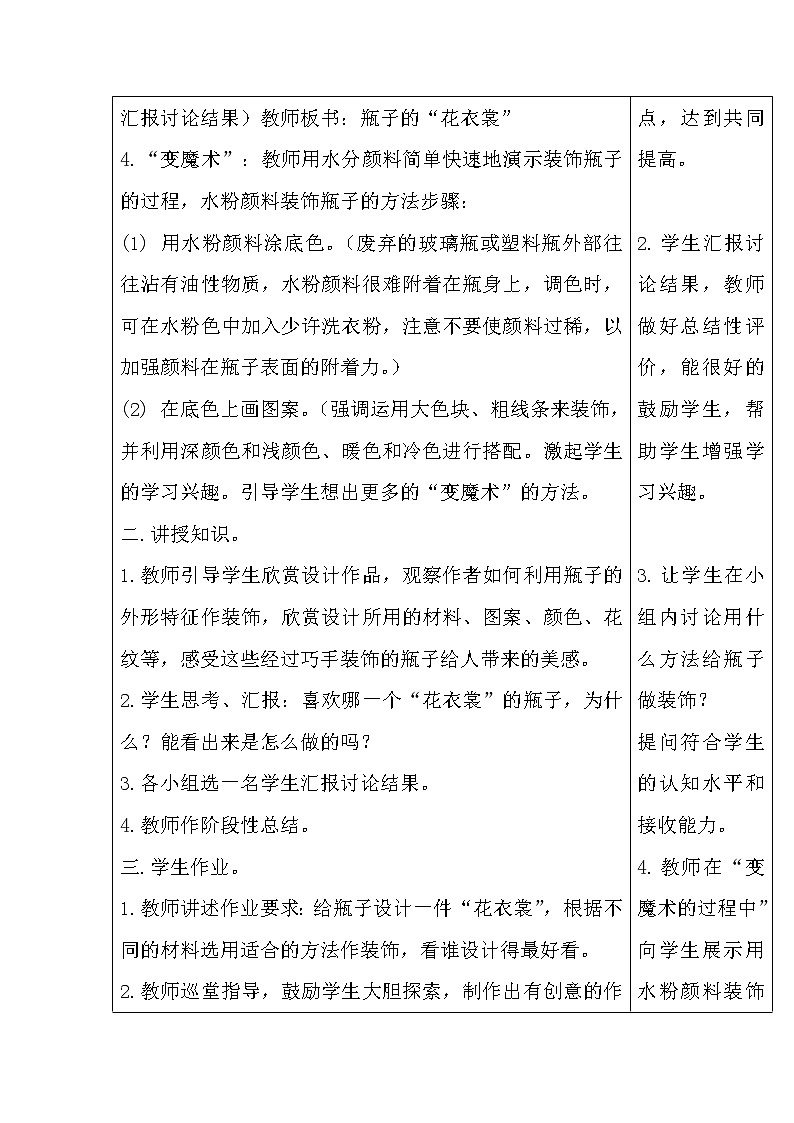 桂美版三年级美术下册 13 瓶子的“花衣裳”教案第2页