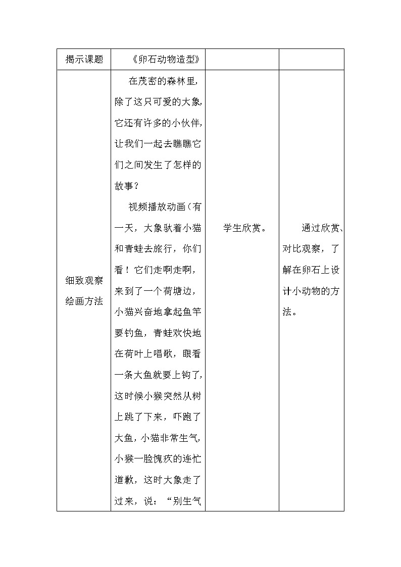 第15课 卵石动物造型【教案】第3页