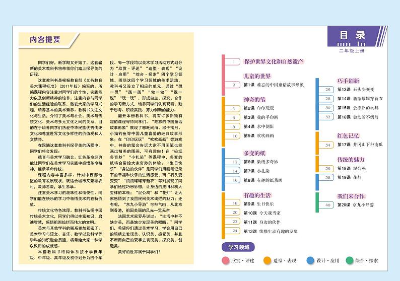 赣美版美术二年级上册电子课本第3页