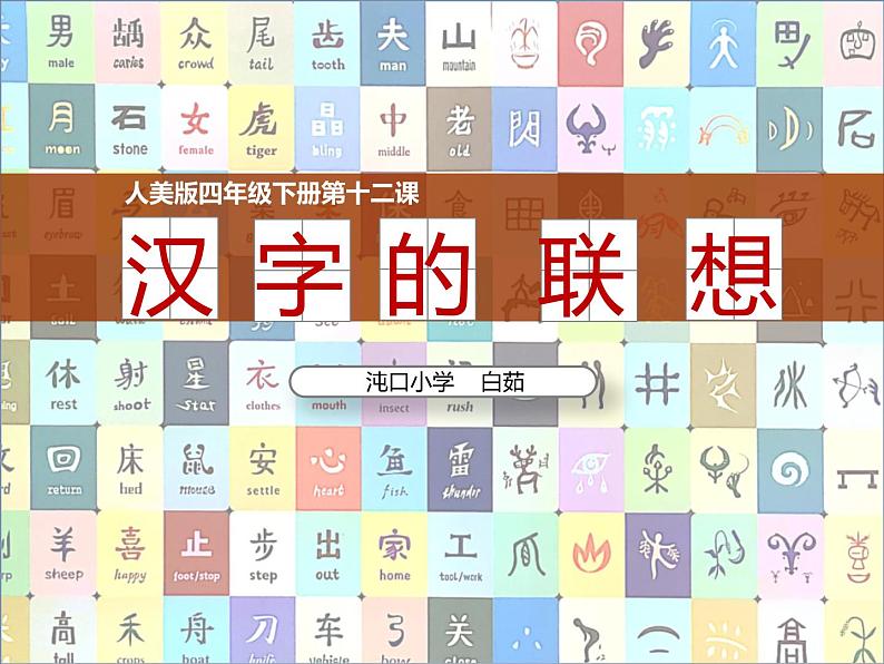 小学美术人美版 四年级下册 12汉字的联想 课件第3页