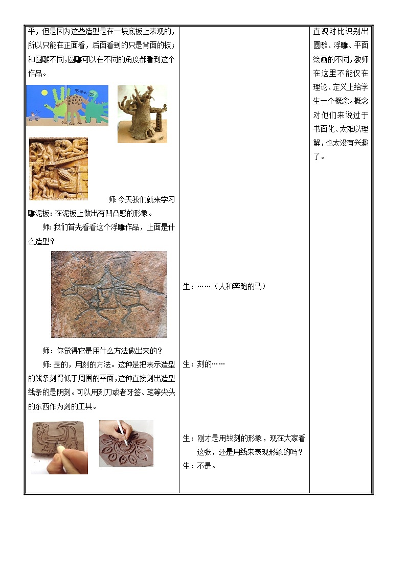 一年级下册美术教案－3雕泥板 ｜苏少版第2页