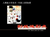 小學(xué)美術(shù) 人教版 一年級(jí)上冊(cè) 彩線連彩點(diǎn) 循環(huán) 部?jī)?yōu)課件