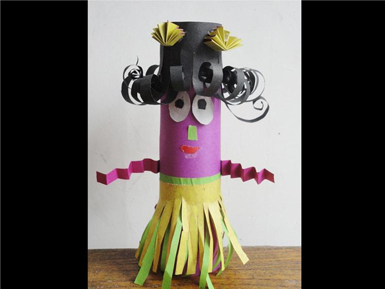 冀美版小学美术四下 8.纸筒人 课件05