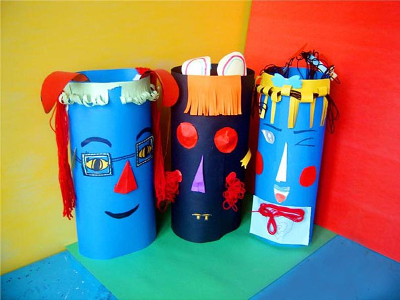 冀美版小学美术四下 8.纸筒人 课件07