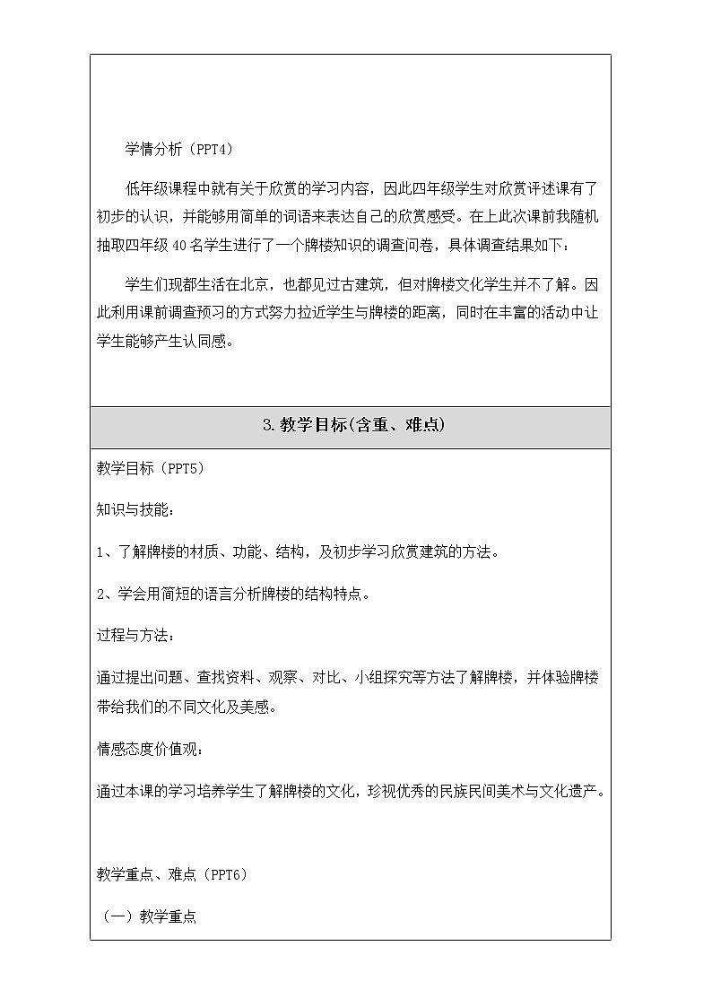 四年级上册美术教案第4课  庄严的牌楼 ▏人美版（北京）第2页