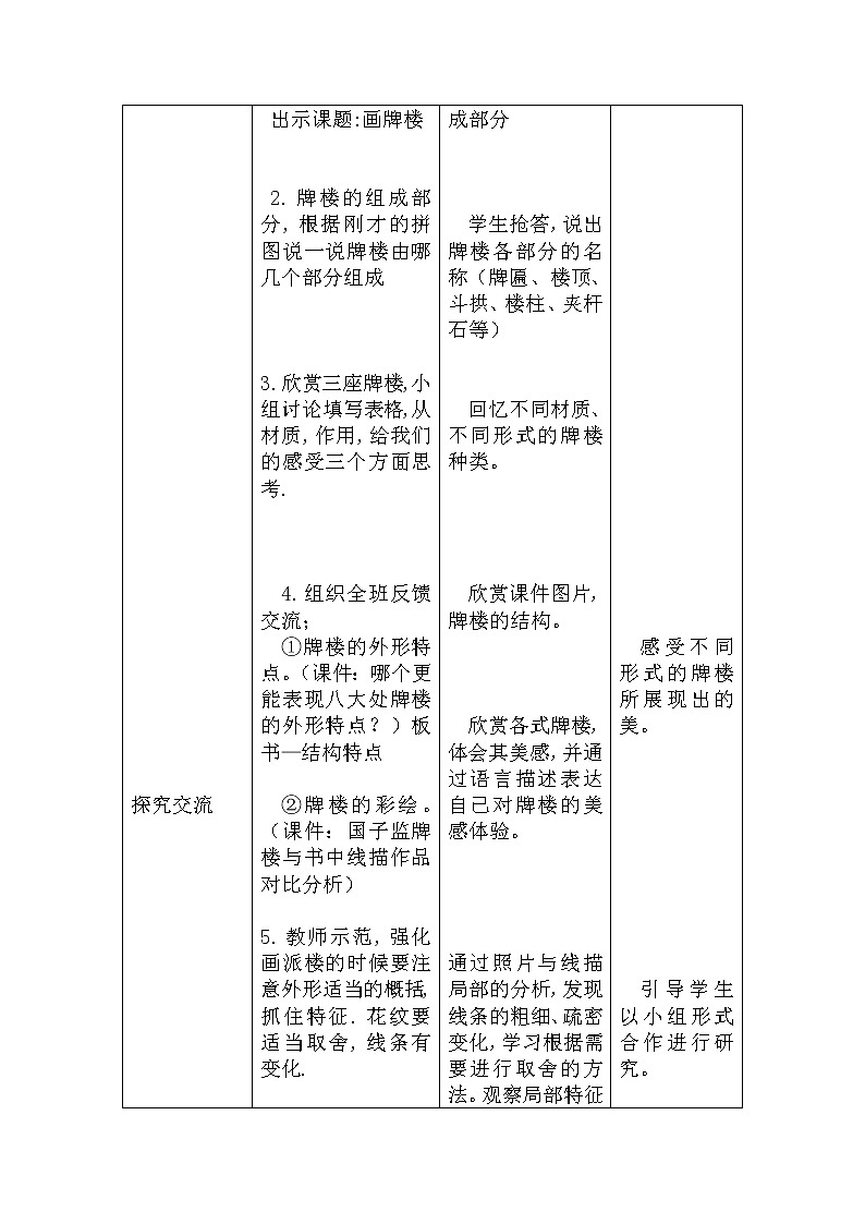 四年级上册美术教案-第5课  画牌楼 ▏人美版（北京）02