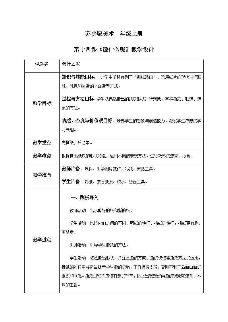 第14课《像什么呢》课件PPT+教案01