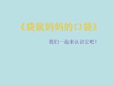 湘美版小學(xué)美術(shù)一下 8.袋鼠媽媽的口袋 課件