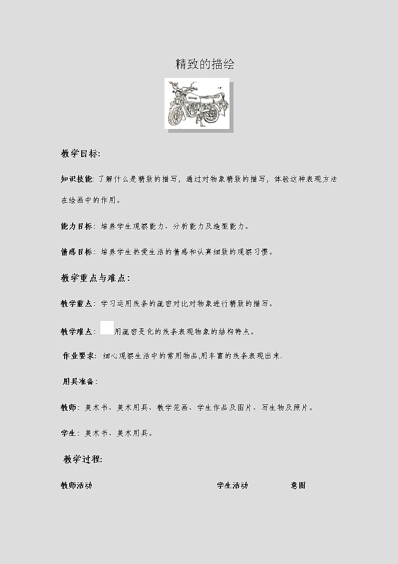 五年级上册美术教案-第3课  细致的描绘 ▏人美版（北京）   (1)01