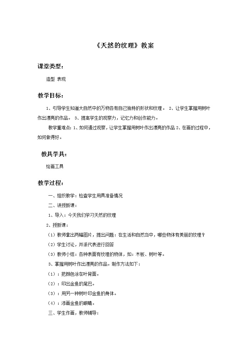 《天然的纹理》教案2第1页