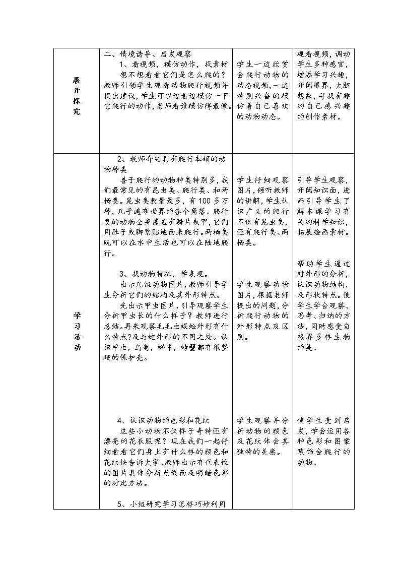 人美版一年级下册美术 11. 奇妙的爬行 教案02