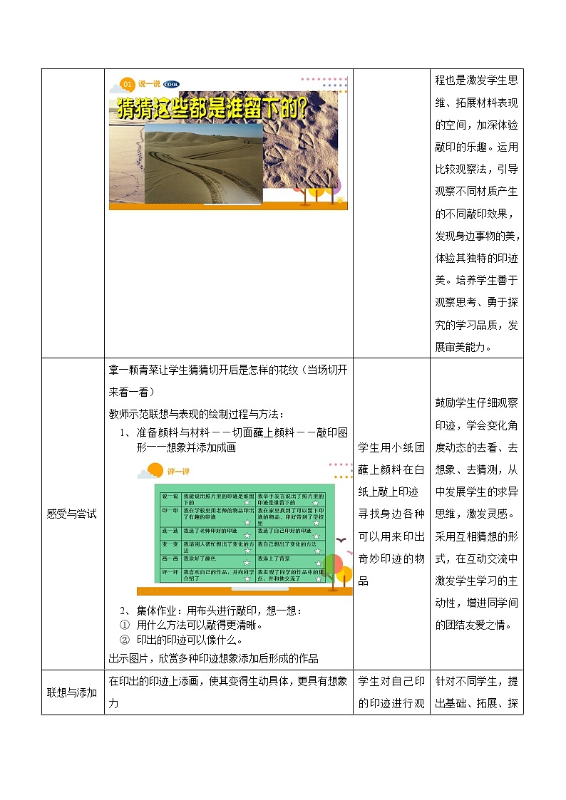 一年级上册美术教案第14课 印迹的联想｜沪教版02