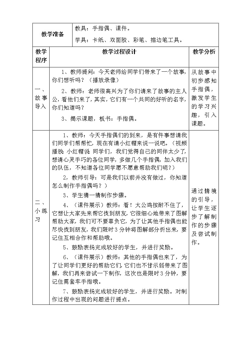 三年级美术下册教案-7. 玩偶大本营3-湘美版第2页